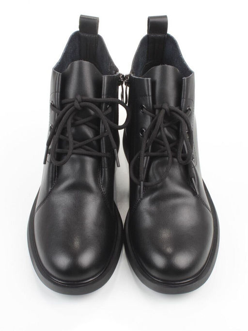 01-M43-18 BLACK Ботинки демисезонные женские (натуральная кожа)