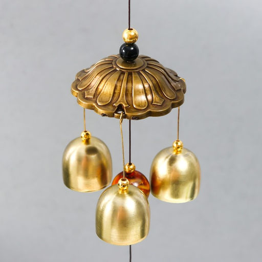 Музыка ветра «Ганеша в лотосе», 6 колокольчиков, 65 см