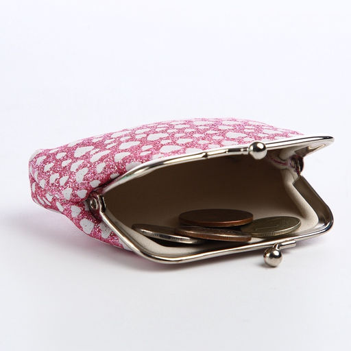 Кошелёк-монетница на фермуаре, 9?1.5?6.5 см, блестящий, с принтом, МИКС