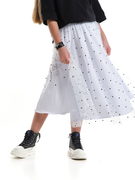 Юбка пачка длинная из фатина 22-7608 черный/зол. звезды - Mini maxi фото 12