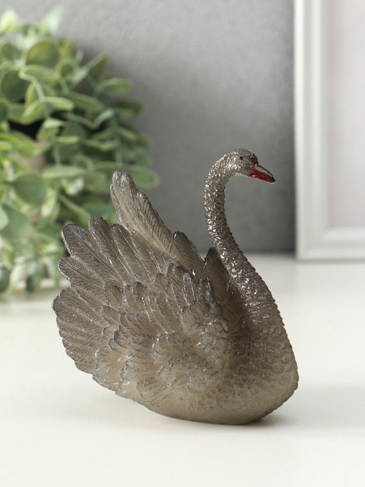 Фигурка для чайной церемонии "Белая лебедь" меняет цвет 11х10х8 см