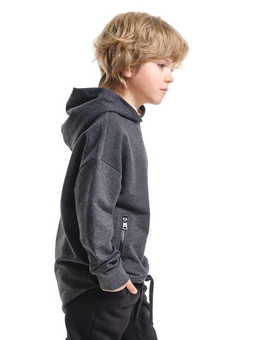 Толстовка для мальчика UD 7726 черный меланж - Mini maxi фото 2