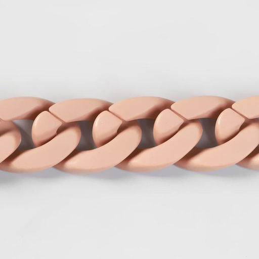 Цепочка для сумки, пластиковая, 17 23 мм, 120 см, цвет бежевый - Арт узор фото 2