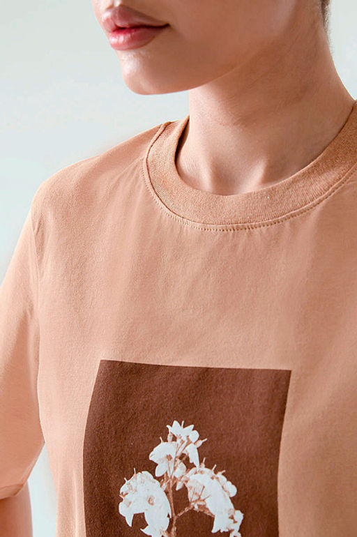 Арт. 3-1144 Футболка женская 42-50 (5 шт) Цвет:светло-коричневый - Калинка фото 3