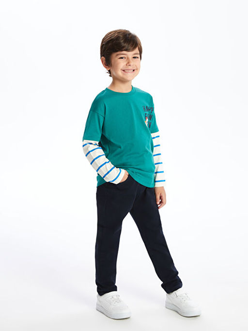 Erkek ?ocuk Minik Ka?iflere Uygun Esnek Pantolon