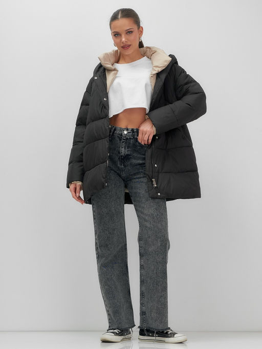 Куртка зимняя HaiLuoZi женская черная утеплитель 200 г/м² - Mtforce фото 2