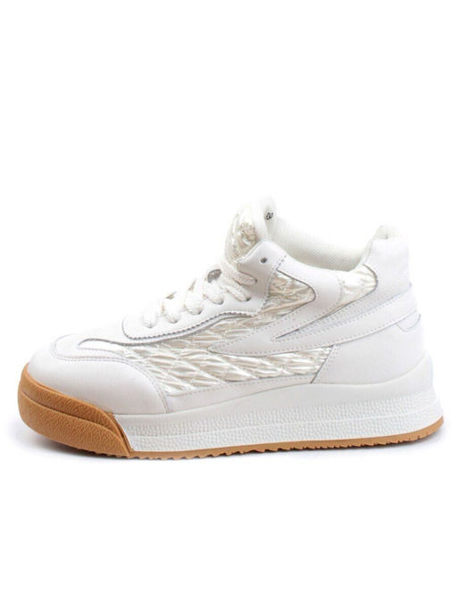 04-P48-2Z MILK WHITE Ботинки зимние женские (искусственная кожа и шерсть)