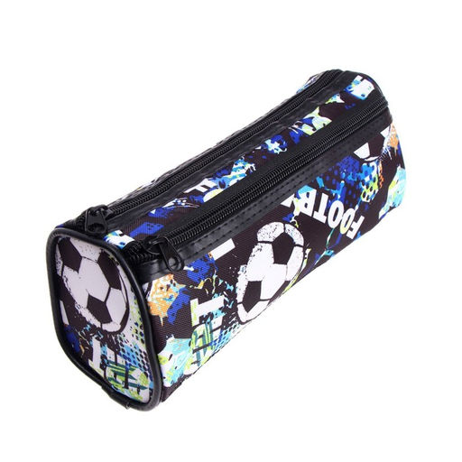 Пенал-тубус школьный Calligrata «Футбол», на молнии, 2 отделения, МИКС
