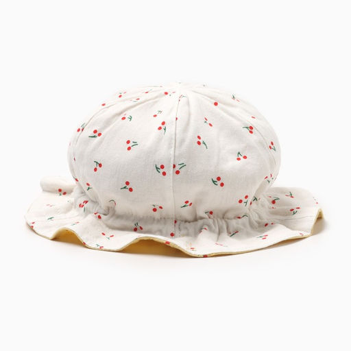 Панама детская MINAKU «Вишенка», размер 46, белая/жёлтая