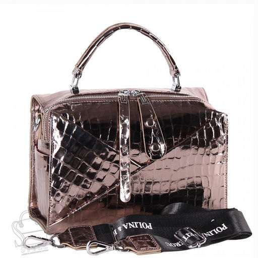 Сумка женская кожаная 9396-2Y bronze Polina&Eiterou в Новосибирске