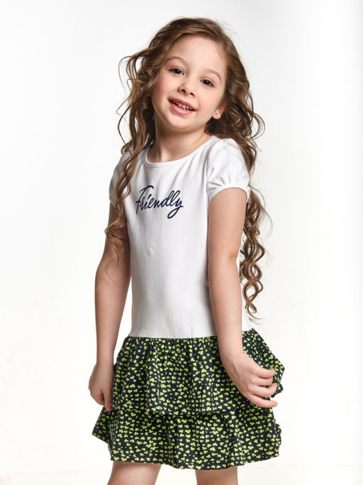 Платье для девочки UD 0797 белый/клевер - Mini maxi фото 3