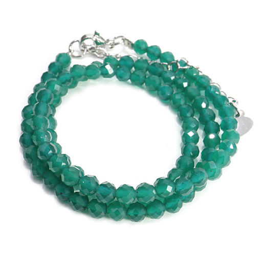 Бусы из камня Хризопраз алмазная огранка 4мм 38см Денежный магнит, успешный бизнес, планета Меркурий