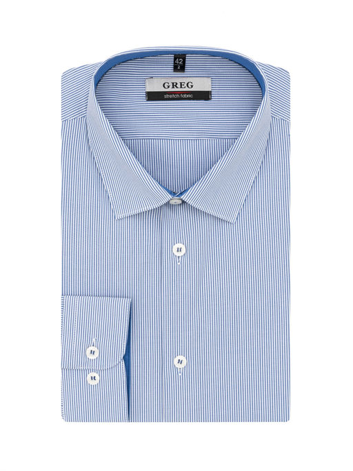Сорочка мужская длинный рукав GREG 211/237/145/ZVN/1p STRETCH_GB  фото 3