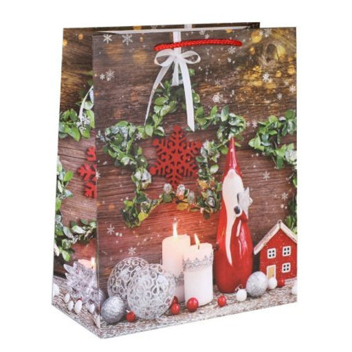 Цена за 12 шт. Пакет подарочный 18x23x10см / 5383M /уп 12/720/Новый год - Галеонтрейд фото 5