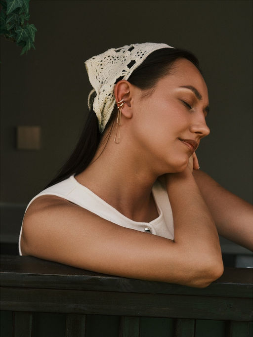 Серьги каффы Водопад набор 2 шт. стразы, цвет золото