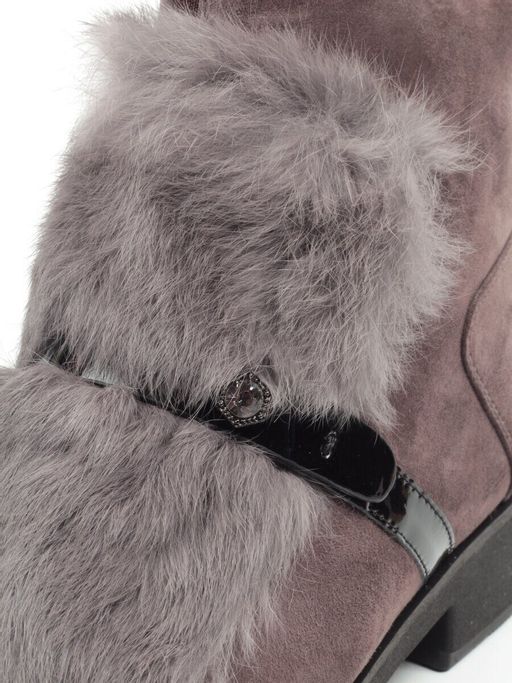 04-907E-7Y7 8J45M Ботинки зимние женские (натуральная замша, натуральный мех) - Фабричный китай фото 7