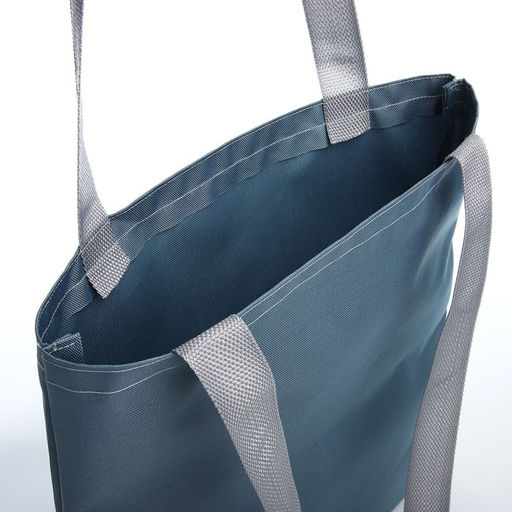 Сумка шопер NAZAMOK, 35х0.5х40 см, отд без молнии, без подклада, серая  фото 4