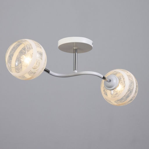 Люстра «Офелия» 2хЕ27 40 Вт бело-хромовый 48×26×27 см BayerLux