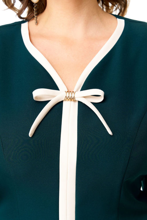 Платье VI.ORO VR-1146 изумруд / бежевый