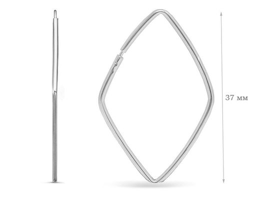 Серебряные серьги, без вставки, с-10,0