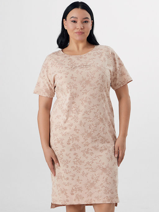 Сорочка ночная женская бежевая - Mark formelle фото 3