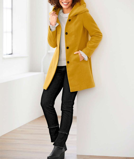 Пальто, охра-желтое - Linea tesini фото 5