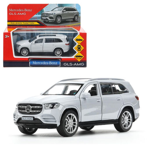 Технопарк. Модель "Mercedes-Benz GLS Class AMG" 12 см, металл, дв,баг,ин, серебряный, арт.GLS-12-SR