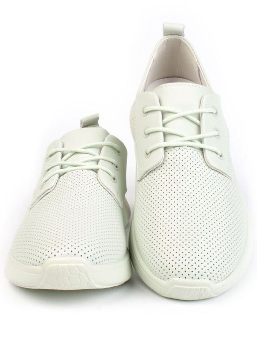 03-PDA156-3 LT. GREEN Полуботинки спортивные женские (натуральная кожа) - Фабричный китай фото 9