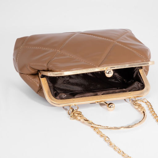 Сумка-клатч на фермуаре, цвет коричневый - Simaland фото 6