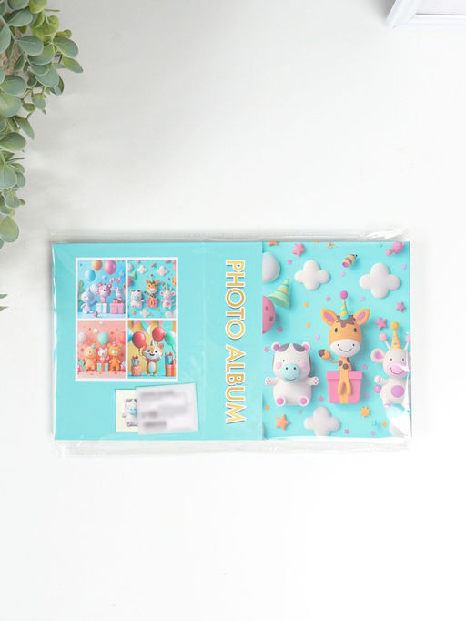 Фотоальбом на 100 фото 10×15 см «Зверушки и облачка», 4.5×12.5×16.5 см