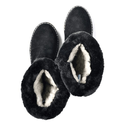 Сапоги натуральная замша, натуральная овчина, черные, войлочная подошва, - Мирунт фото 25