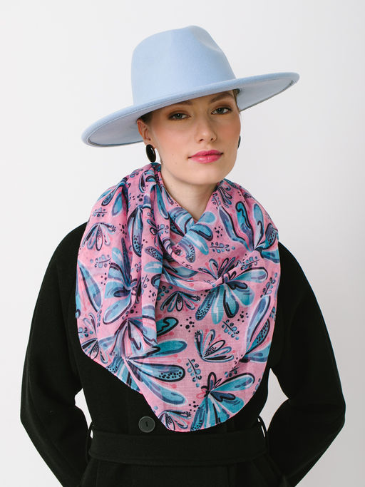 Большой мягкий очень нежный двусторонний палантин в стиле арт-деко - Tantino фото 6