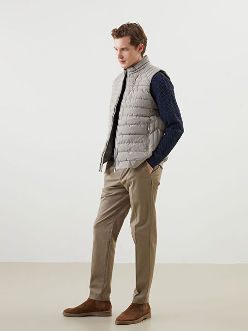 Standart Kal?p Dik Yaka Erkek ?i?me Yelek