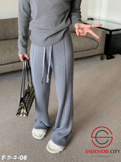 Теплые брюки прямого кроя