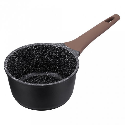 Ковш с антипригарным покрытием Eleganto 1,3л, д16см, s1,8мм, дно s5мм, литой алюминий, многослойное антипригарное покрытию Pfluon, стеклянная крышка с силиконовым ободком, бакелитовая ручка с покрытием soft-touch, Regent (Китай) Подходит для вс - Домашняя мода фото 2