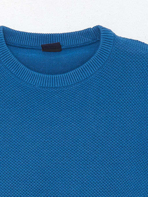 Bisiklet Yaka Dokulu Erkek ?ocuk Triko Kazak - Waikiki фото 3