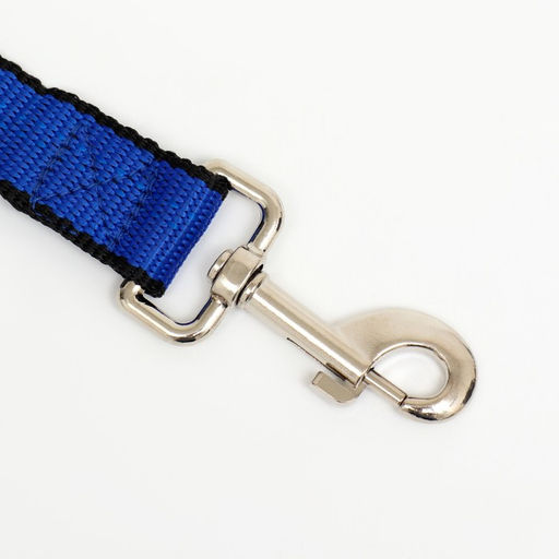 Поводок 2 м х 2,5 см, сине-чёрный - Пижон фото 2