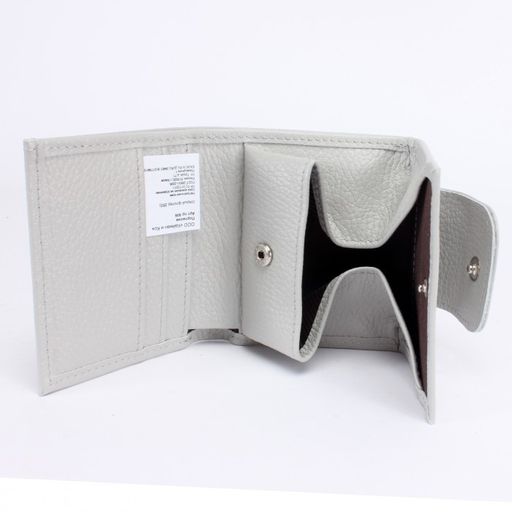 Портмоне женское Croco-ПР-906 натуральная кожа 1 отд, 4 карм, серый флотер (265) 237583  фото 3