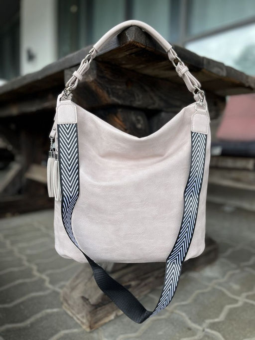 Женская сумка хобо из эко кожи 0012 Розовый - Kenguluna фото 3