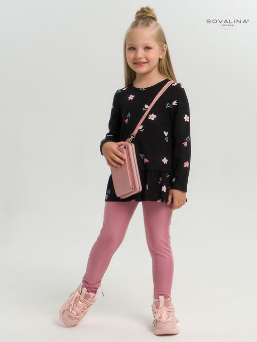 Костюм Алиса тюльпаны на черном-сухая роза - Sovalina фото 3