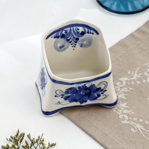 Подставка для губки кухонной, 6×9 см, гжель, фарфор