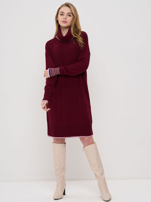 Платье женское 5212-2470. 2525/9752/3609 винная груша/камелия/лиловый