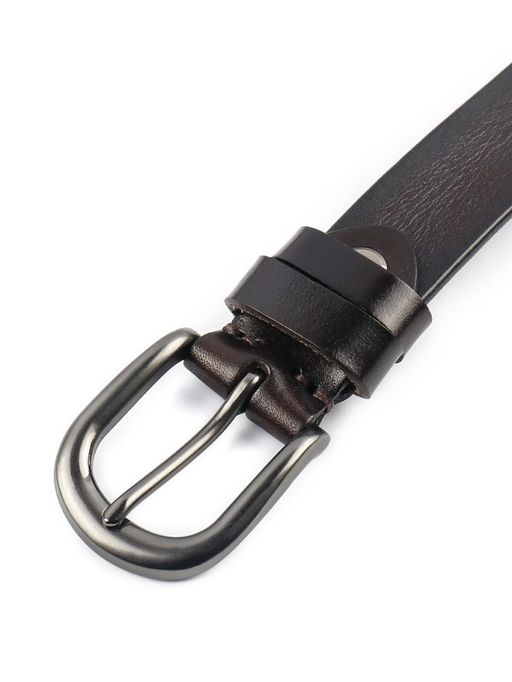 Мужской кожаный ремень Dierhoff ДРК 3051/1-30 Коричневый - Sergio valentini фото 7