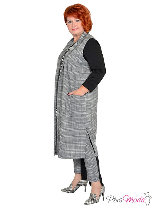 Жакет-дубленка Модель №1385 размеры 44-84 - Plusmoda фото 14
