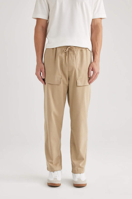 Брюки из габардина свободного кроя в деревенском стиле - Defacto фото 5