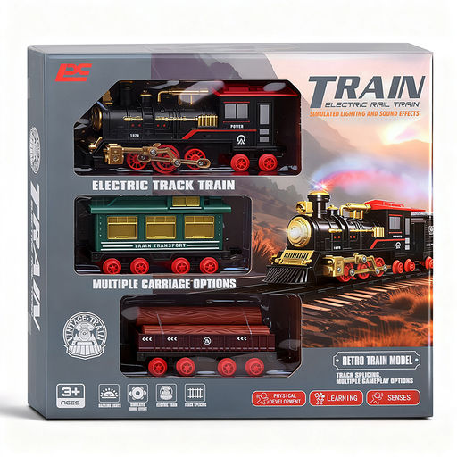 Железная дорога "Поезд и пути-1" (свет, распылитель) в коробке