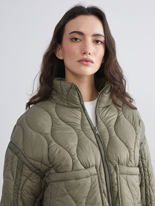 Dik Yaka Kapitone Kad?n ?i?me Mont