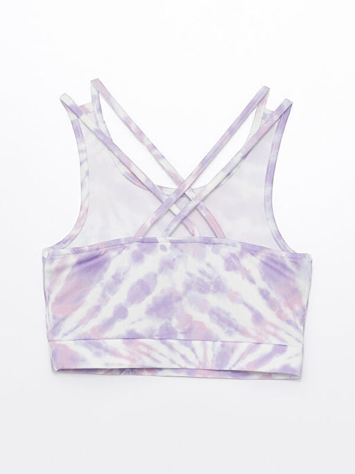 U Yaka Batik Desenli K?z ?ocuk Crop Atlet - Waikiki фото 2