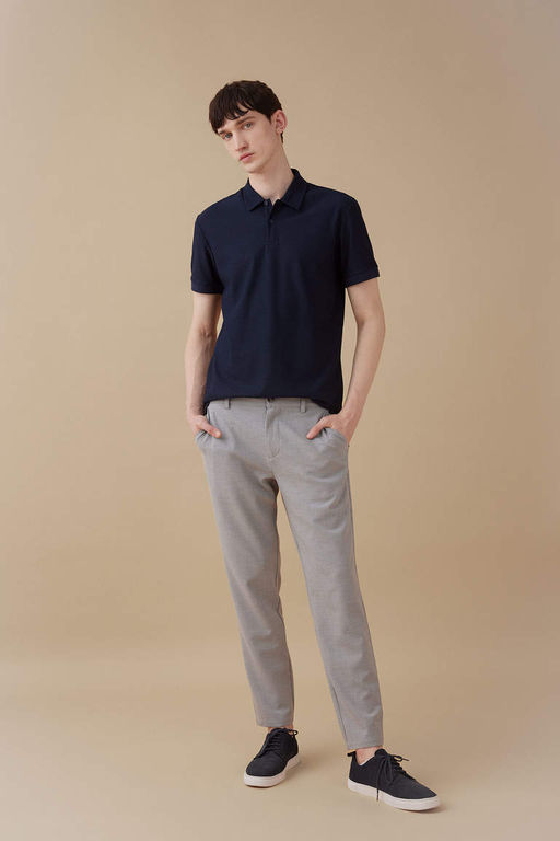 Modern Fit Basic Duz K?sa Kollu Polo Tisort - Defacto фото 5