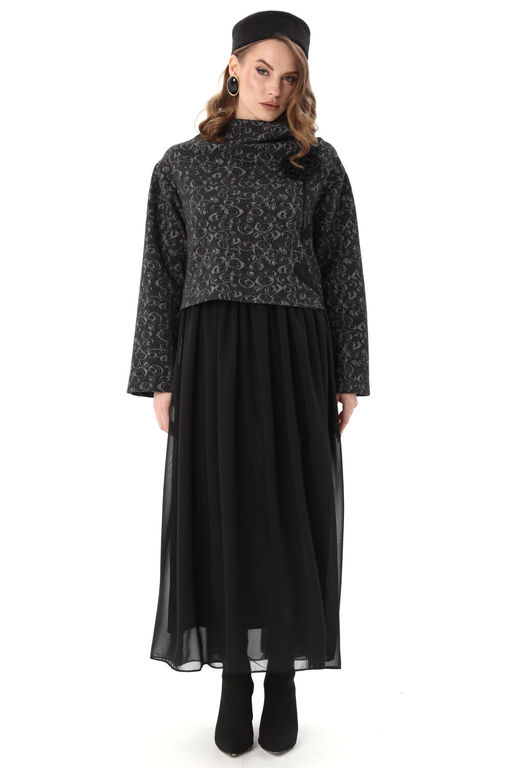 Платье NIKVA н924-9 чёрный и графит  фото 5